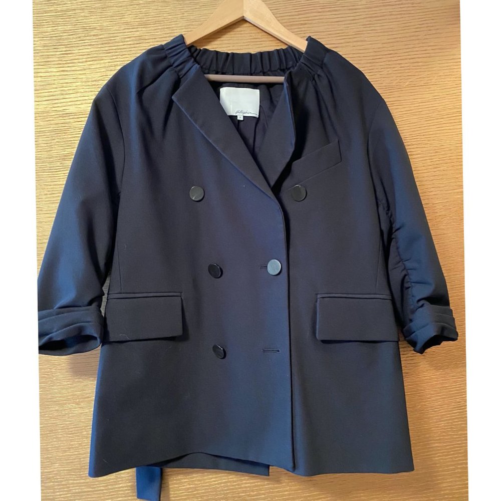 PHILLIP PLEIN BLACK DOUBLE BREASTED JACKET SIZE 2